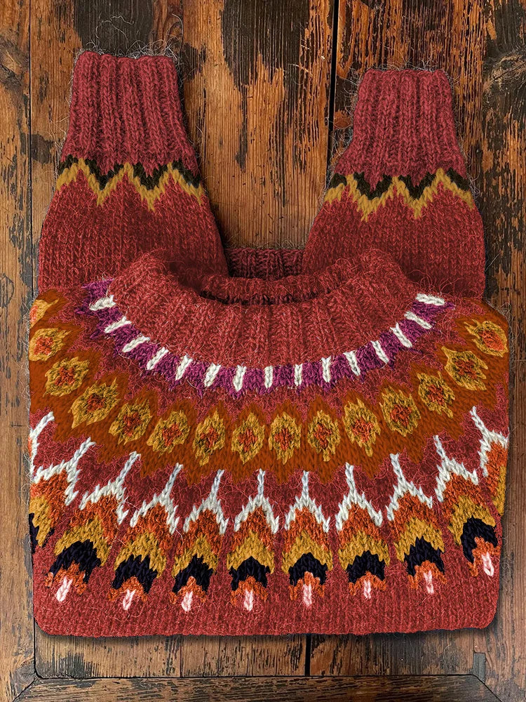 Retro knitted sweater for women - Eloise