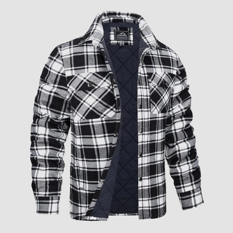 Men's plaid lumberjack jacket with warm lining – Magnus