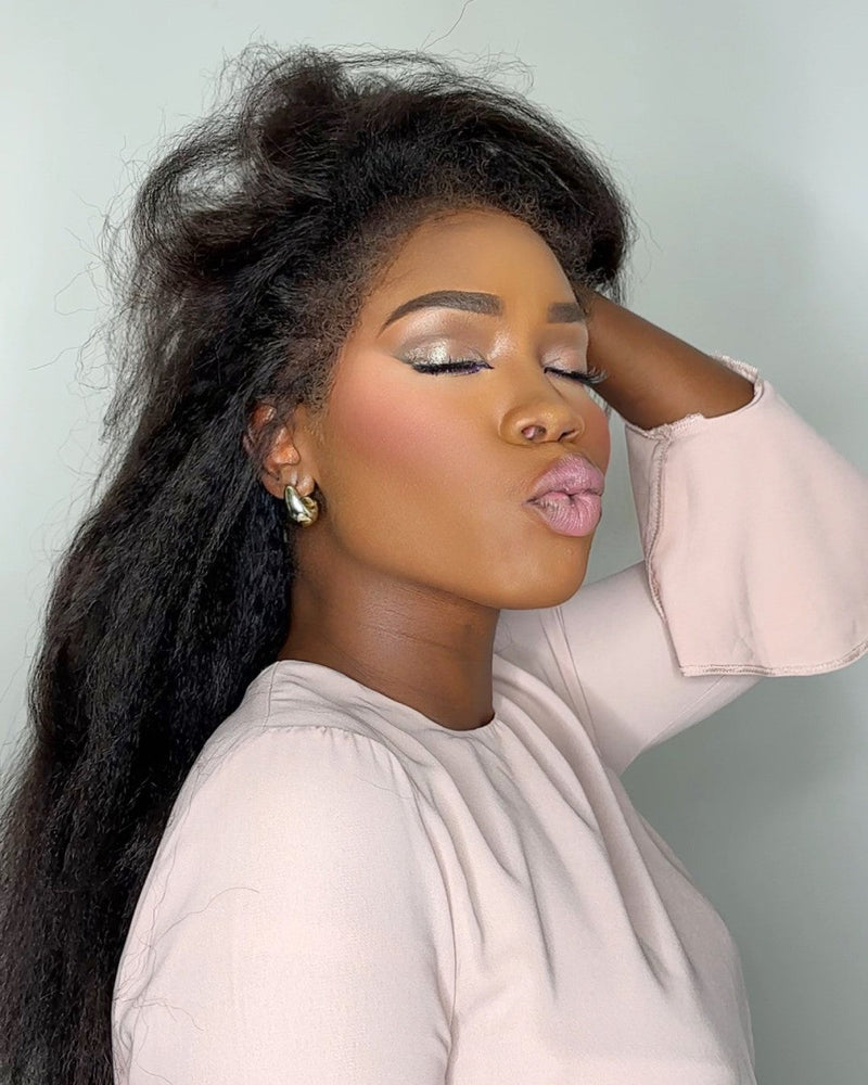 Black HD Lace Wig with Curly Edge – Imani