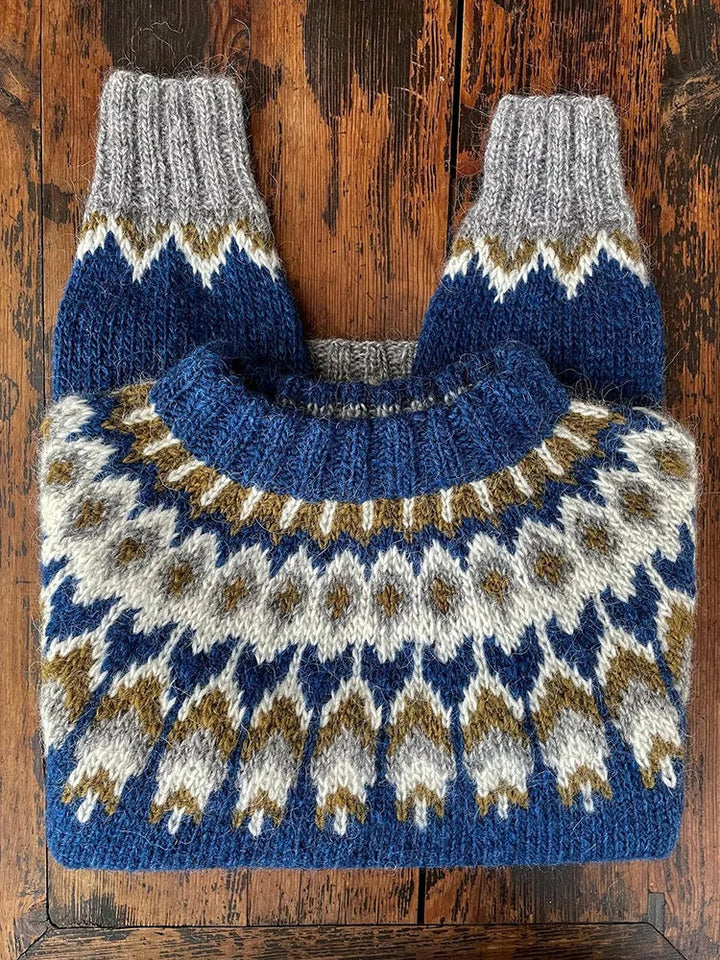 Retro knitted sweater for women - Eloise