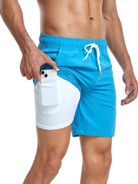 Bañador corto para hombre de secado rápido con elasticidad y bolsillo para móvil – Jonas