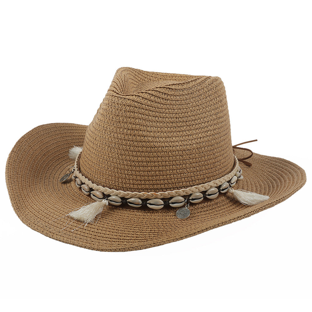 Light summer hat with shells and tassels – Jasmine