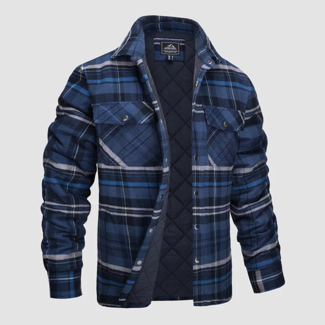 Men's plaid lumberjack jacket with warm lining – Magnus