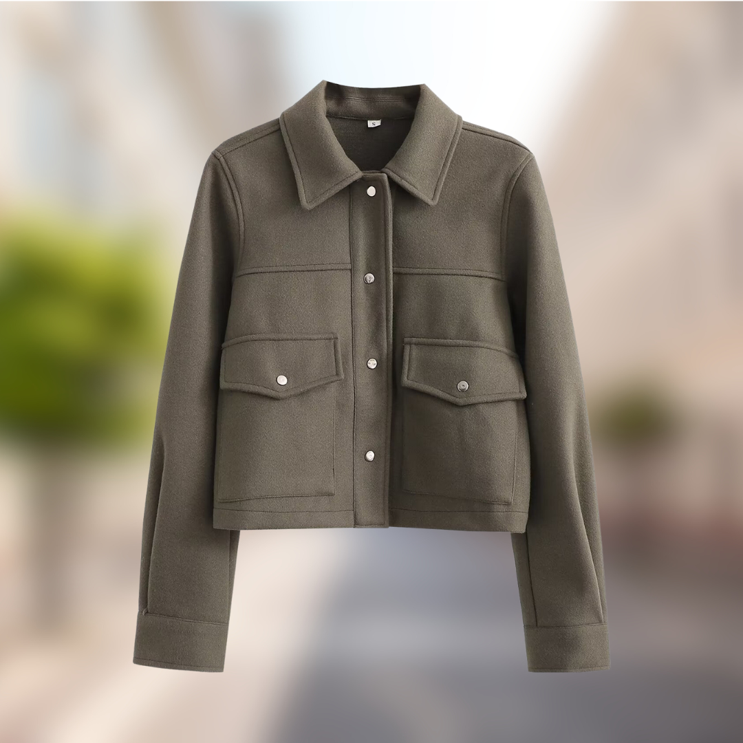 Women's wool jacket in casual look for autumn – Amara