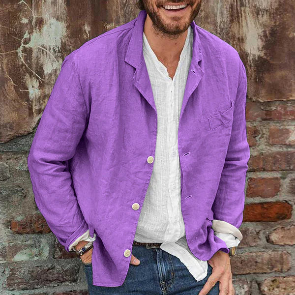 Leichte Sommerjacke aus Leinen-Baumwoll-Mix für Herren – Casper