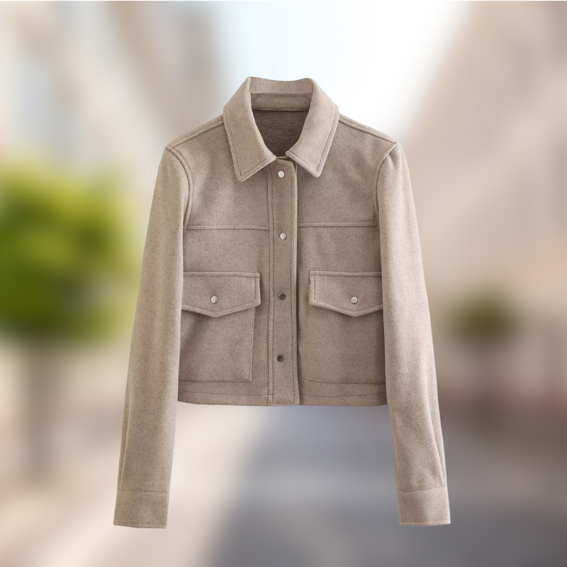 Women's wool jacket in casual look for autumn – Amara