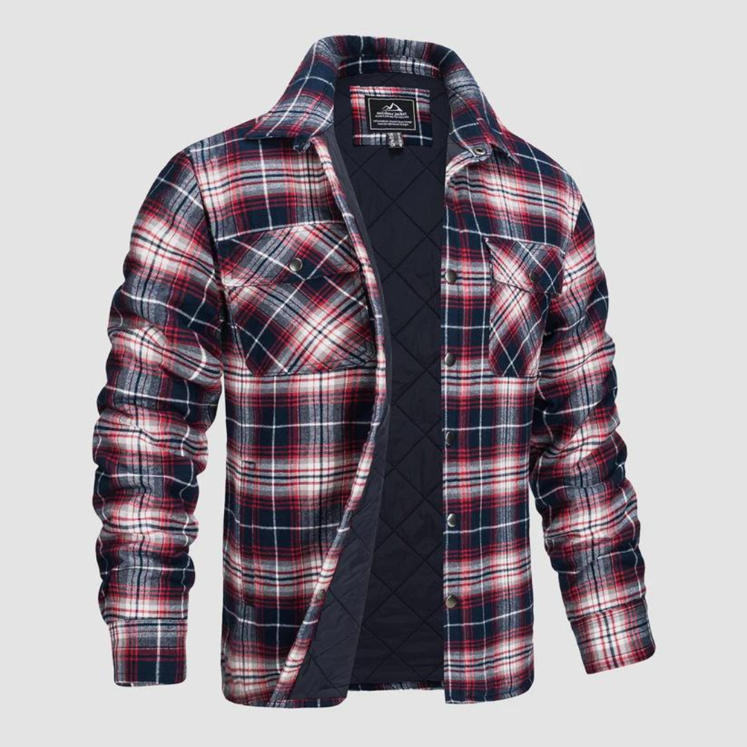Men's plaid lumberjack jacket with warm lining – Magnus