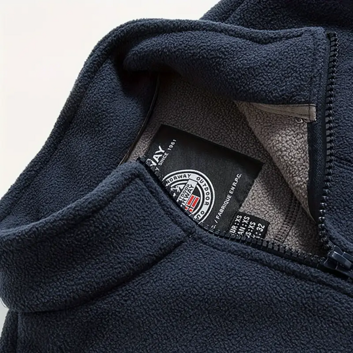 Herre fleece utendørs vest – foret med ståkrage – Kaspar