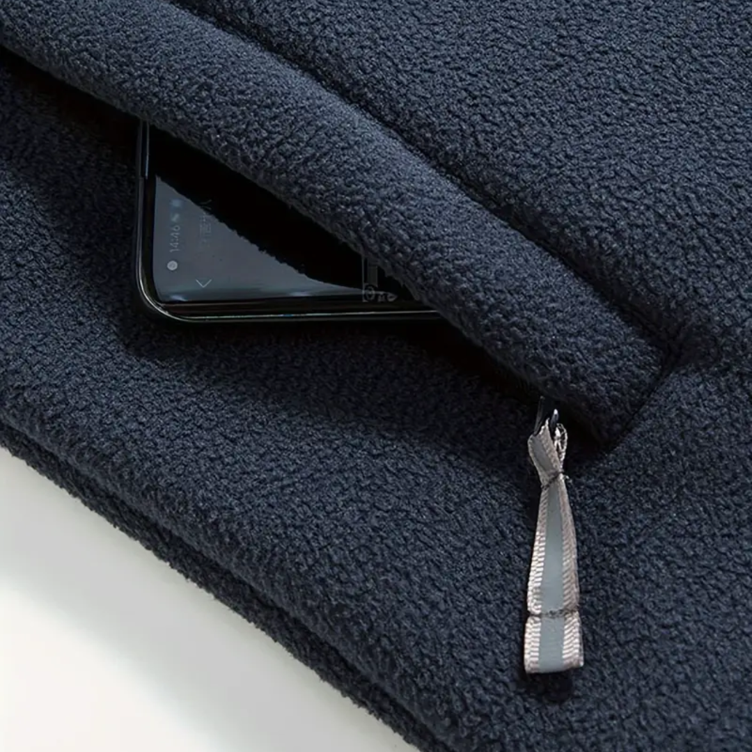 Herre fleece utendørs vest – foret med ståkrage – Kaspar