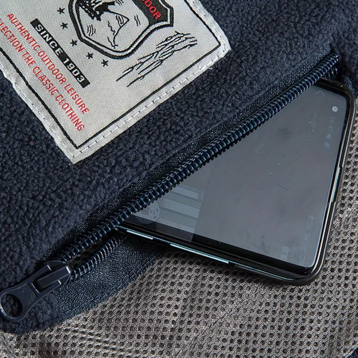 Herre fleece utendørs vest – foret med ståkrage – Kaspar