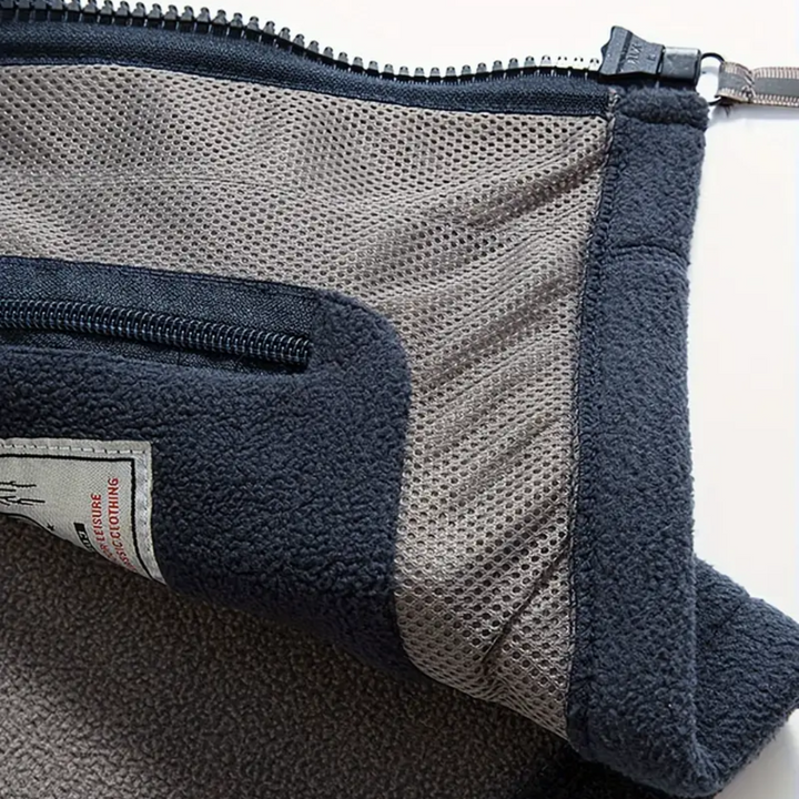 Herre fleece utendørs vest – foret med ståkrage – Kaspar