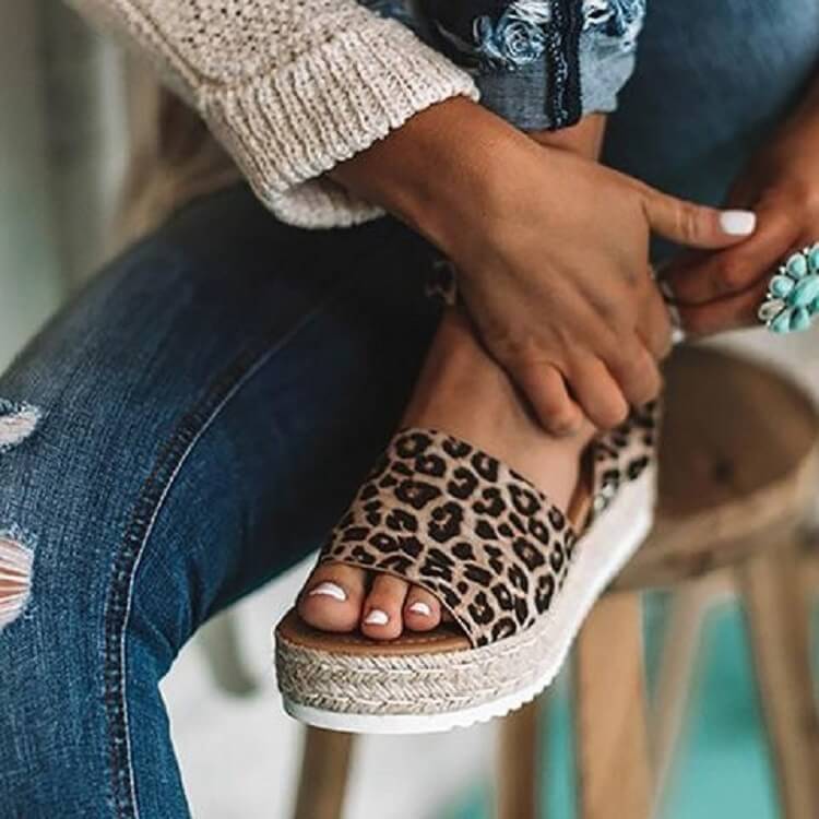 Women's Platform Espadrille Sandals with Wedge Heel & Straps – Livia
