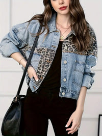 Wildly Chic Leopard Print Denim Jacket – Leona