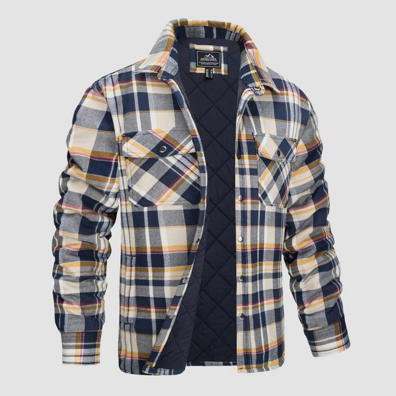 Men's plaid lumberjack jacket with warm lining – Magnus