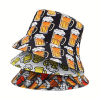 Sombrero tipo cubo unisex con estampado de cerveza – BierKracher Oktoberfest 2025