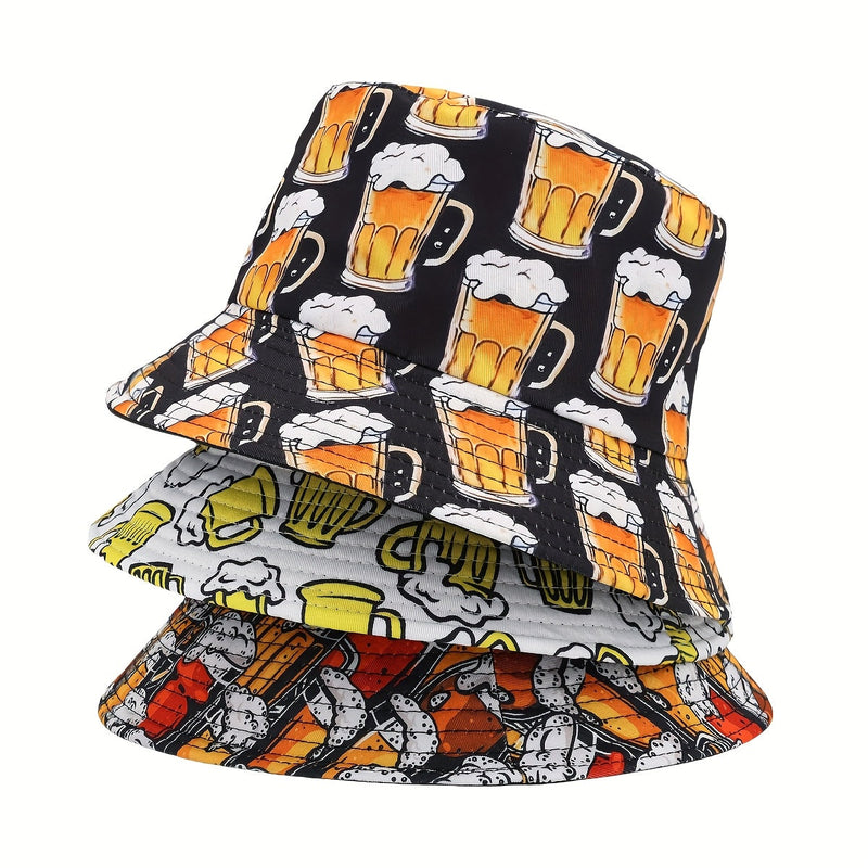 Sombrero tipo cubo unisex con estampado de cerveza – BierKracher Oktoberfest 2025