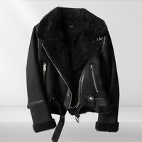 Women's Sherpa Fleece Bomber Jacket with Zipper – Amira