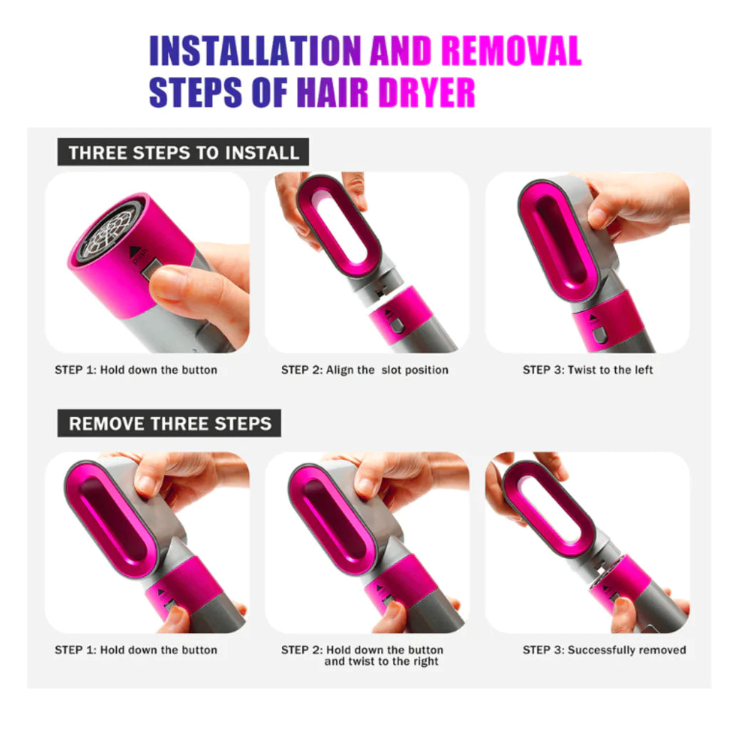 5-in-1 Hot Air Hair Dryer Brush – Aurevia
