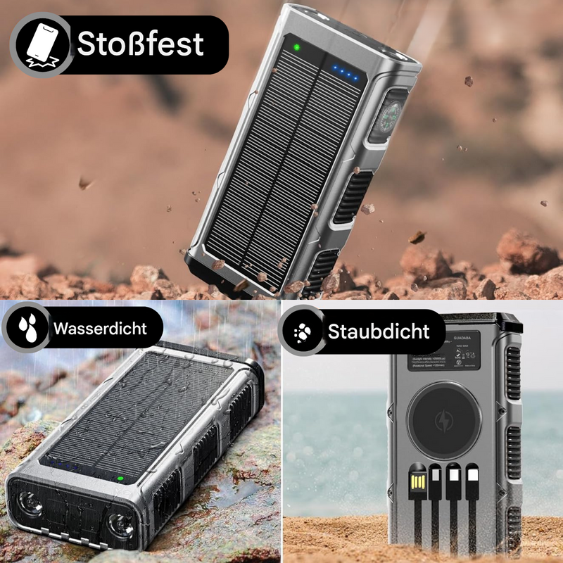 Solcelle Powerbank - PowerSafe 20000