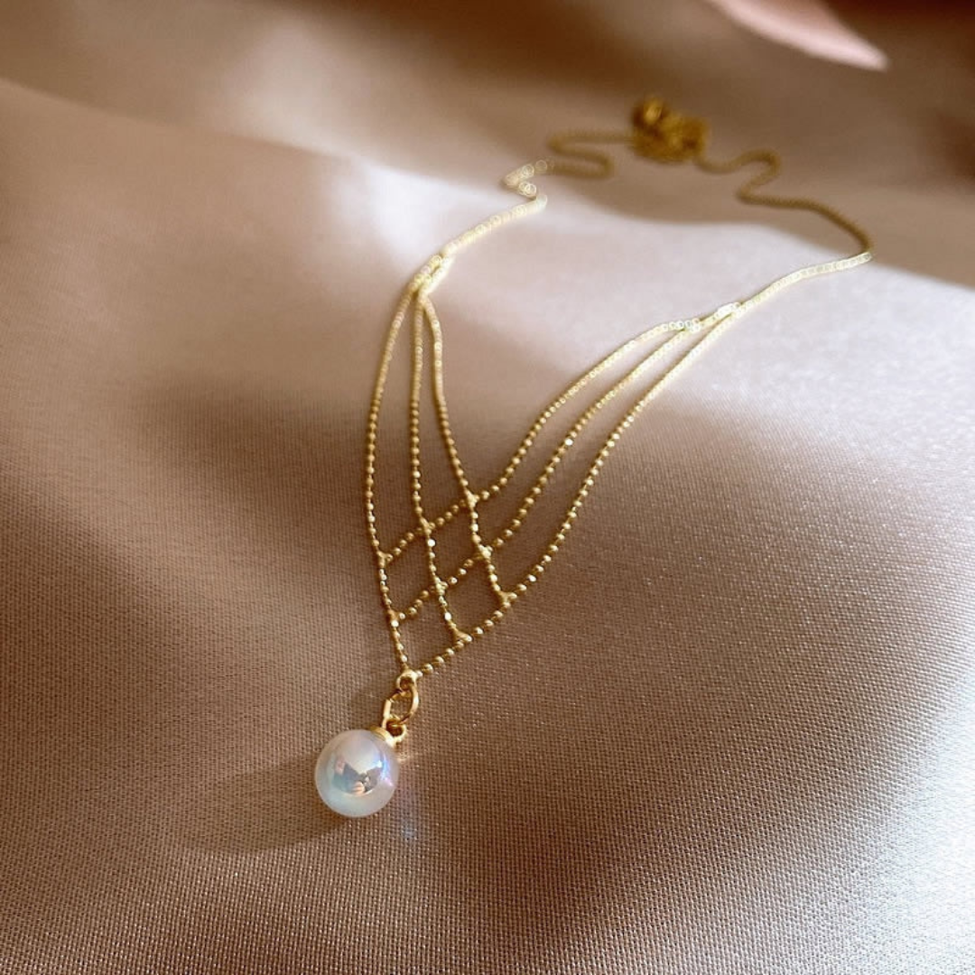 Braided Pearl Necklace - Mariela