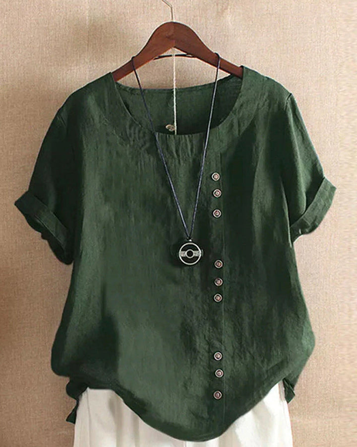 Simple T-shirt with short sleeves and round neck – Samantha