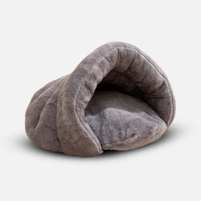 Soothing Cave Dog Bed - CozyCave Retreat