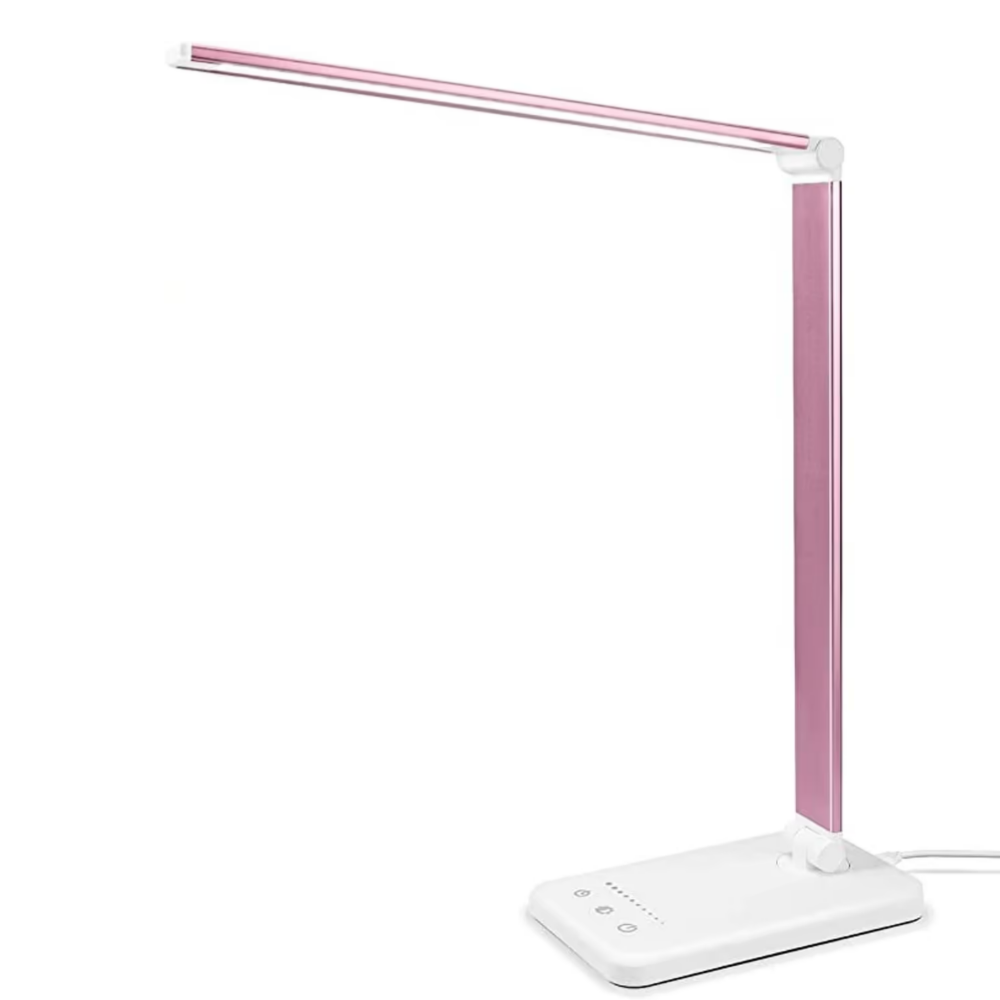 Moderne justerbar LED-skrivebordslampe med USB-opladningsport - BrightEase