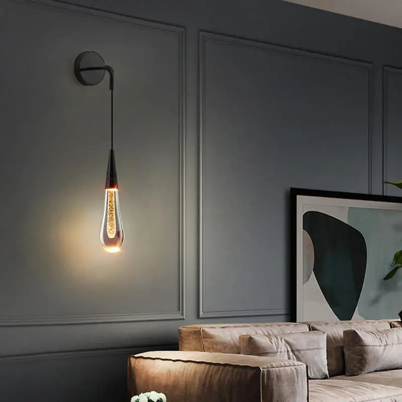 Wall lamp in drop shape with warm glow - Solena