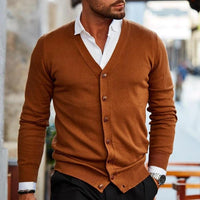 Stylish men's vest with V-neck and button placket - Lucas