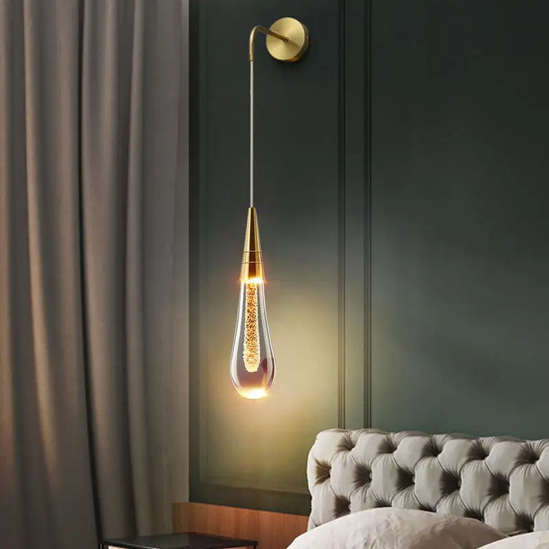 Wall lamp in drop shape with warm glow - Solena
