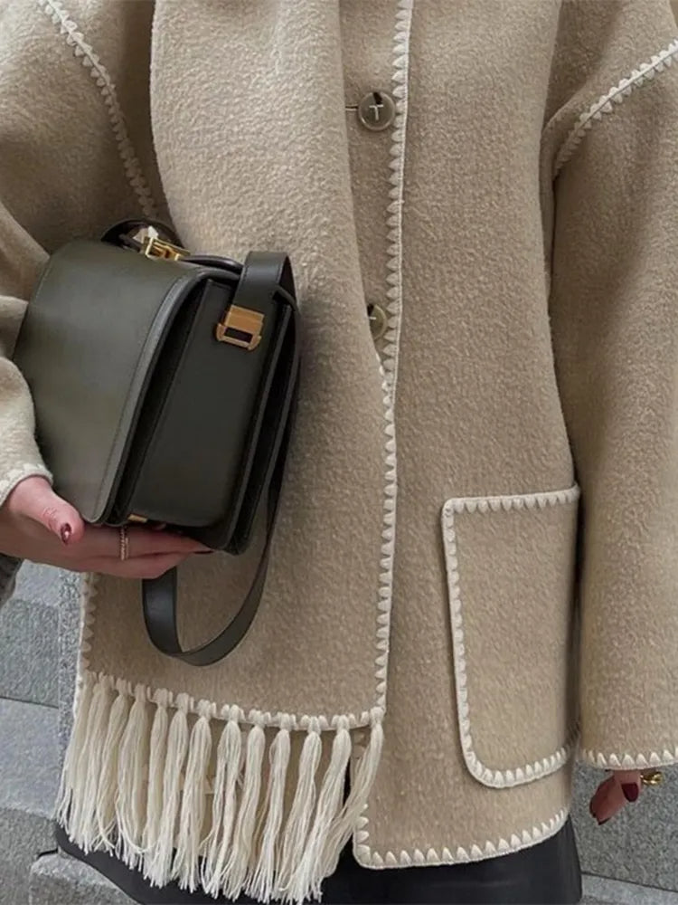 Women's long wool coat for autumn – Amelie
