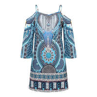 Off-shoulder summer dress with ethnic print – Eliana