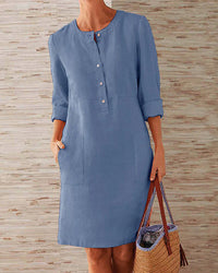 Elegante vestido de verano con botonadura – Allegra
