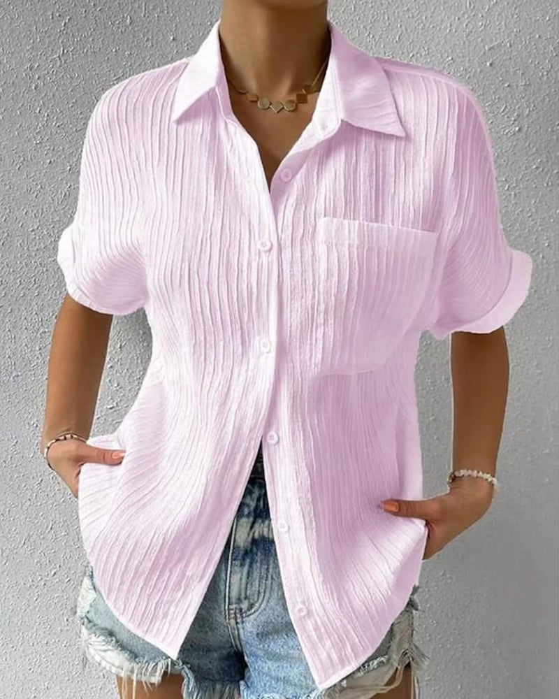 Stylish blouse with short sleeves – Elena
