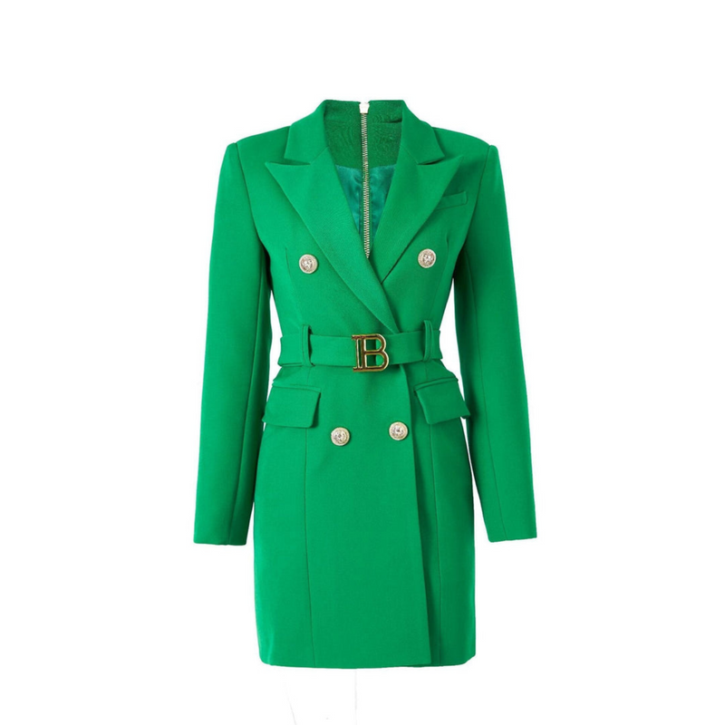 Stilvolles Einfarbiges Blazer-Kleid - Celeste