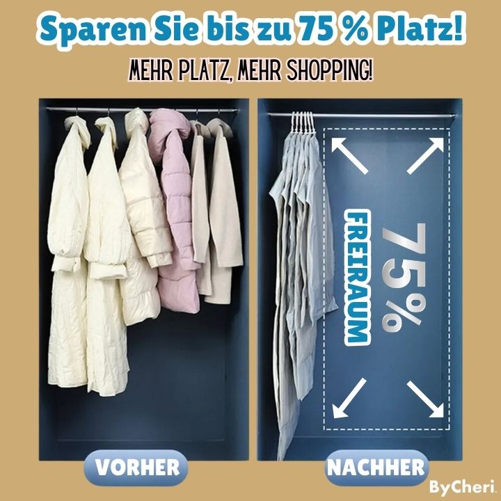Hängende Vakuum-Aufbewahrungsbeutel für Platzsparenden Schrank, 130 x 60 cm, Transparent 2