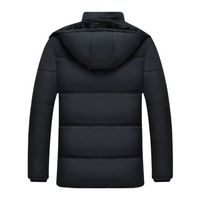 Black Padded Men's Winter Coat with Modern Cut – Leon