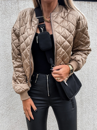 Padded Women's Bomber Jacket with Pockets – Marisa