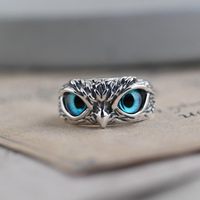 Silver Opal Owl Charm Ring – Ophelia