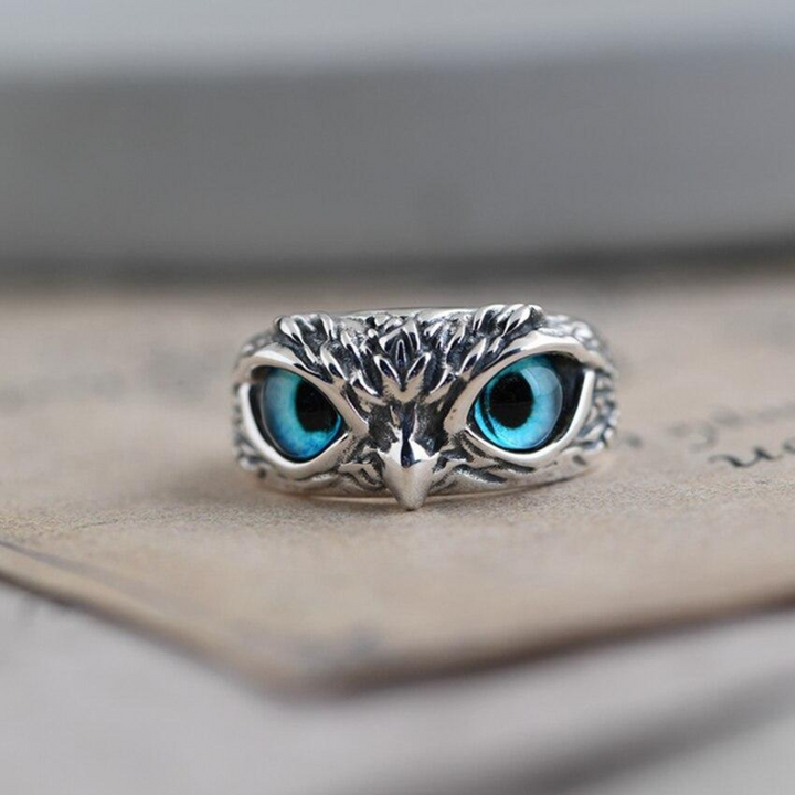 Silver Opal Owl Charm Ring – Ophelia