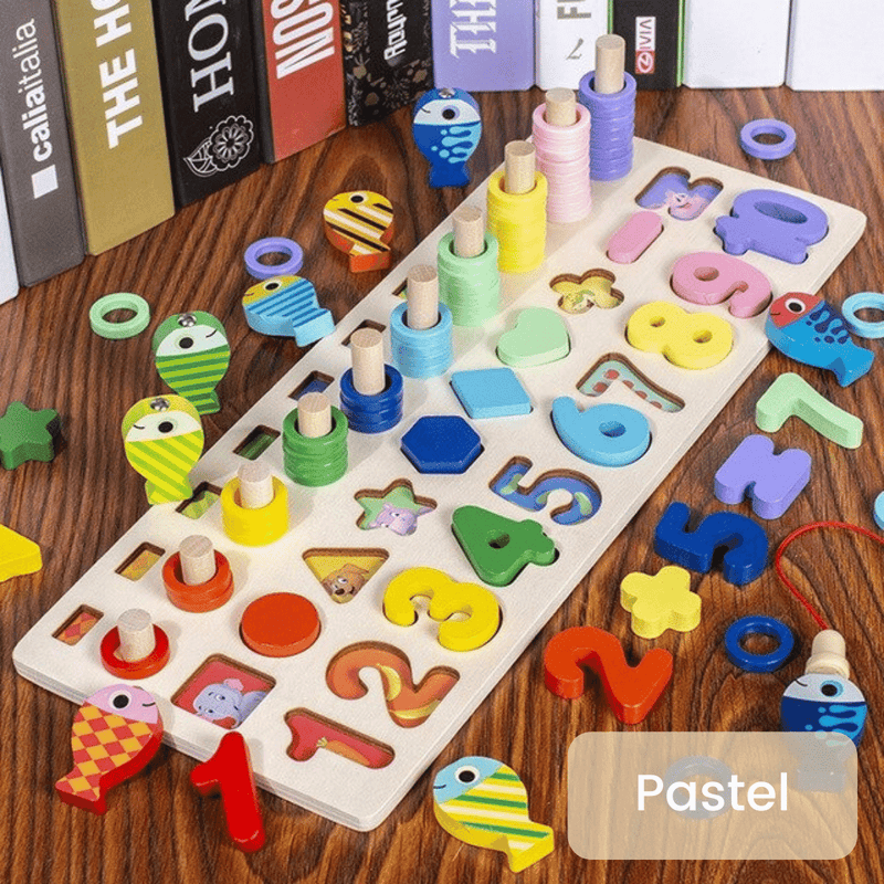 Montessori Toddler Play Board - Wooden Play Safari