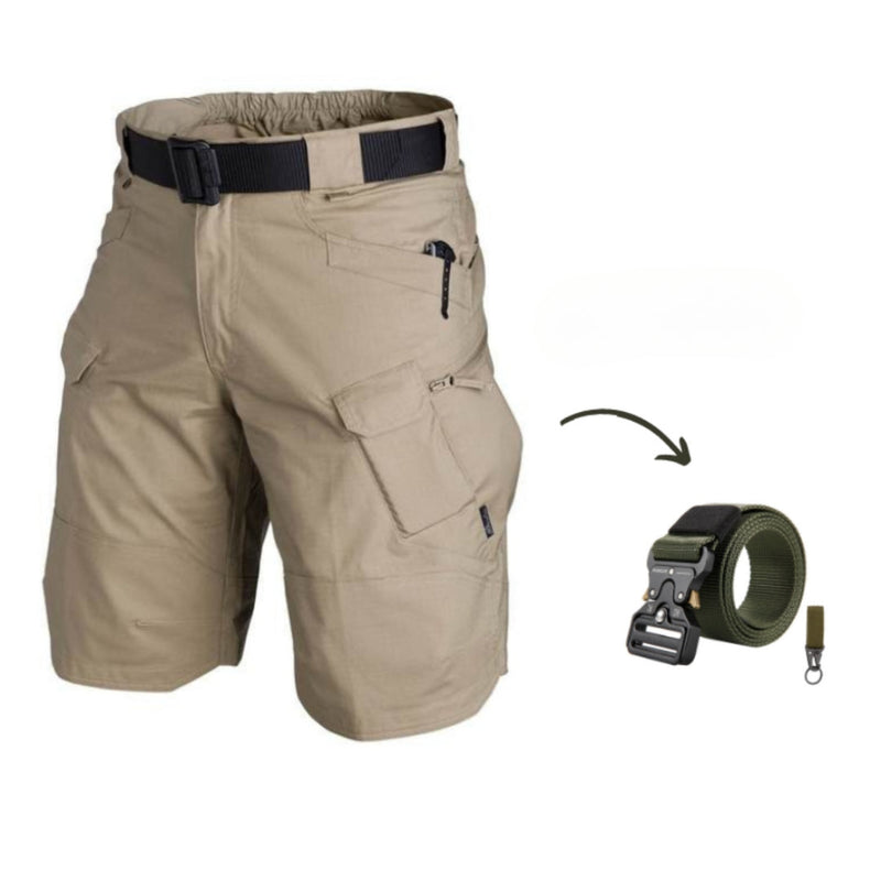 Herre cargo-shorts med 7 lommer og gratis bælte – Taro