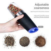 Electric Gravity Induction Pepper Mill with LED Light – Gravina