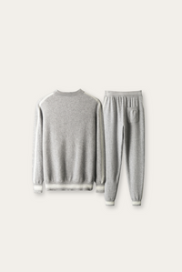 Hellgrau Kaschmir Merinowolle Set – Romano