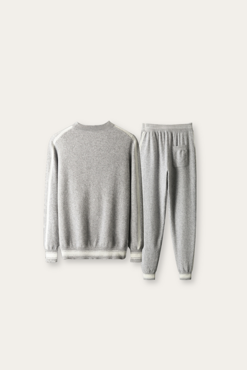 Hellgrau Kaschmir Merinowolle Set – Romano