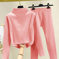 Two-piece women's winter set with fleece pullover and pants – Eva