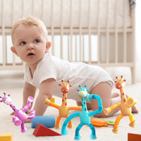 Flexible giraffe toy with suction cup - StretchyGiraffe