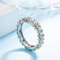 Anillo cruzado Platin Liebe - Auryn