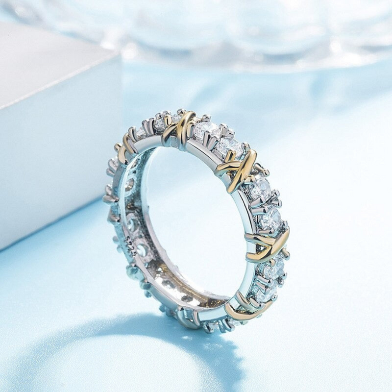 Anillo cruzado Platin Liebe - Auryn