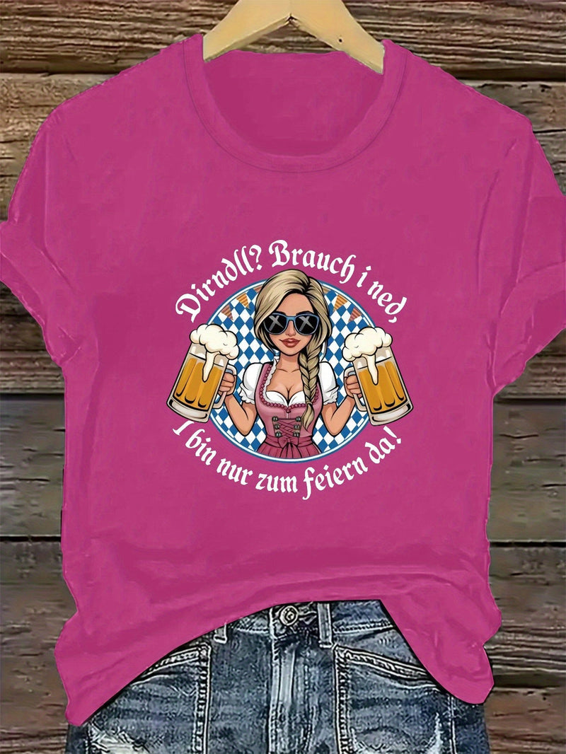 Women's Plus Size Short Sleeve T-Shirt – Liesl Oktoberfest 2025